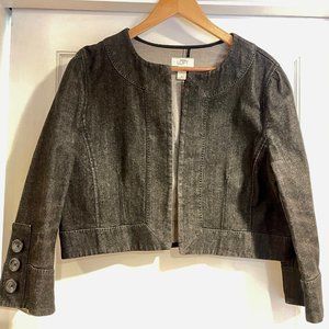LOFT bolero jacket black denim